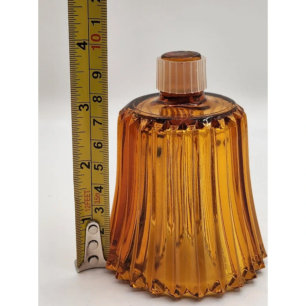Vintage Votive Cup Peg Candle Holders Amber Green Glass Diamond Hobnail Fluted